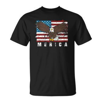 Liberty 4Th Of July Merica Us Flag Proud American Bald Eagle T-shirt - Thegiftio UK