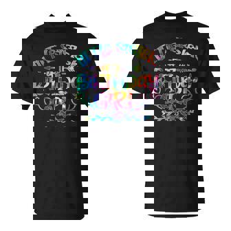 Little Sister Of The Birthday Girl Matching Family Tie Dye Unisex T-Shirt - Seseable