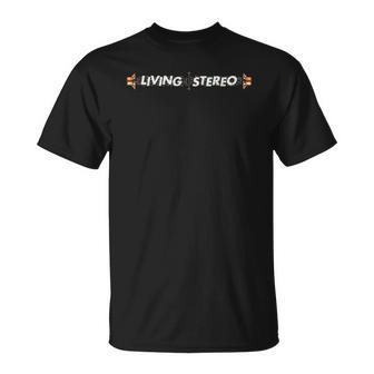 Living Stereo Full Color Arrows Speakers Design Unisex T-Shirt | Mazezy