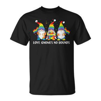 Love Gnomes No Bounds Lgbt Community Gay Pride Month T-shirt - Thegiftio UK