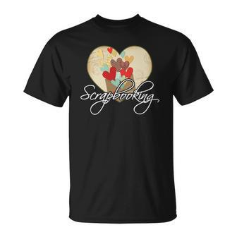 Love Scrapbooking Heart Scrapbooking T-shirt - Thegiftio UK