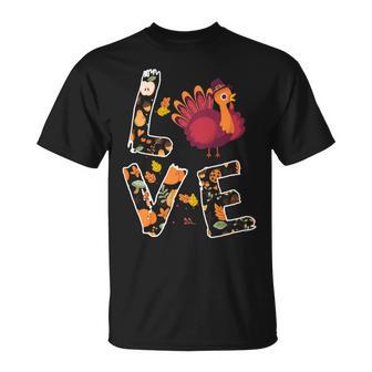 Love Turkey Thanksgiving Happy Fall 20 Shirt Unisex T-Shirt | Favorety UK