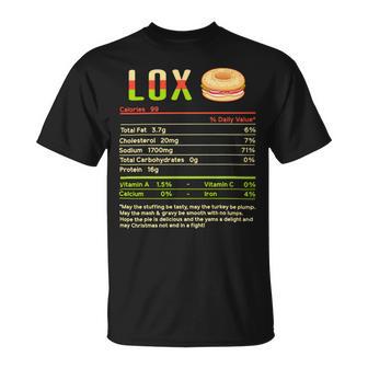 Lox Nutrition Facts Funny Christmas 12 Shirt Unisex T-Shirt | Favorety