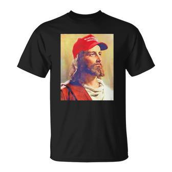 Maga Jesus Is King Ultra Maga Donald Trump Unisex T-Shirt | Mazezy