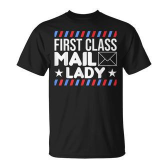 Mail Lady Post Office Workers First Class Mail Lady T-shirt - Thegiftio UK