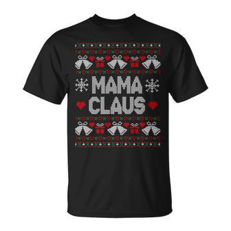 Mama Claus Christmas Ugly Sweater Unisex T-Shirt | Favorety UK