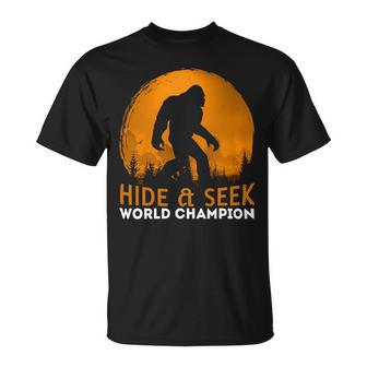 Market Trendz Bigfoot Hide And Seek Champion 405 Trending Shirt Unisex T-Shirt | Favorety UK