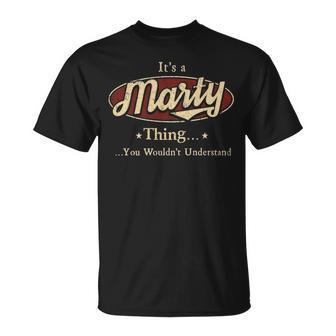Marty Shirt Personalized Name Gifts T Shirt Name Print T Shirts Shirts With Name Marty Unisex T-Shirt - Seseable