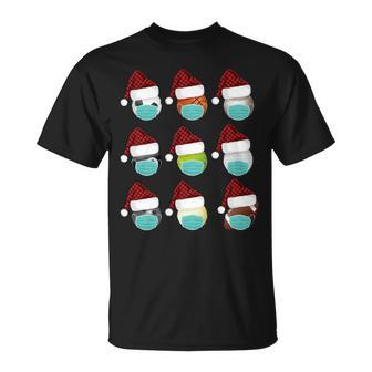 Masked Balls Basketball Christmas Baseball Christmas Ball Sports Santas Hat Team Sports Xmas Match Unisex T-Shirt | Favorety UK