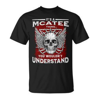 Mcatee Name Shirt Mcatee Family Name V4 Unisex T-Shirt - Monsterry CA