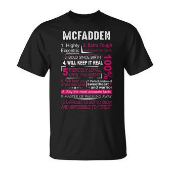 Mcfadden Name Mcfadden T-Shirt - Seseable