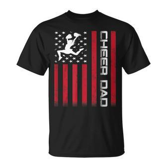 Mens 4Th Of July Us Flag Cheer Dad Gift For Fathers Cheer Unisex T-Shirt - Seseable