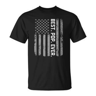 Mens Best Pop Ever Vintage American Flag Unisex T-Shirt | Mazezy