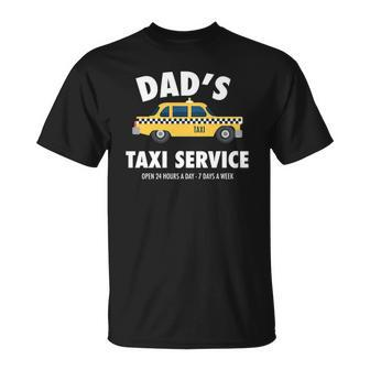 Mens Dads Taxi Service Driving Fathers Day Gift From Kids Unisex T-Shirt | Mazezy