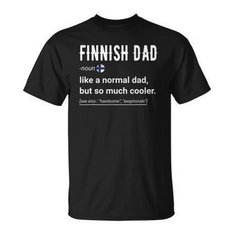 Mens Finnish Dad Definition - Funny Finnish Daddy Flag Gift Unisex T-Shirt | Mazezy