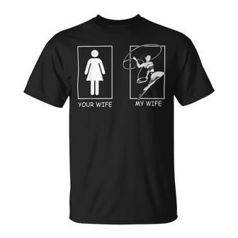 Mens My Wife Vs Your Wife Funny Husband Men Groom Present Sleeveless Top 269 Trending Shi Unisex T-Shirt | Favorety AU