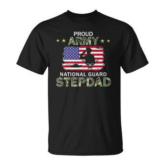 Mens Proud Army National Guard Stepdad Unisex T-Shirt | Mazezy CA