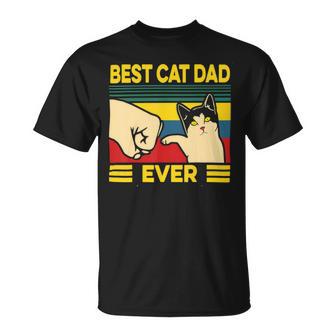 Mens Vintage Best Cat Dad Ever Bump Fit 240 Shirt Unisex T-Shirt | Favorety CA