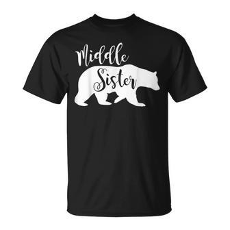 Middle Sister Bear Fun Sibling T-shirt - Thegiftio UK