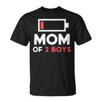 Mom Of 2 Boys Shirt From Son Mothers Day Birthday Women Active 154 Trending Shirt Unisex T-Shirt | Favorety DE