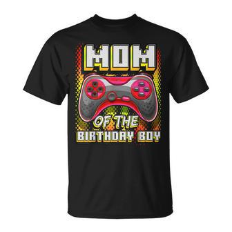 Mom Of The Birthday Boy Matching Video Gamer Birthday Party Unisex T-Shirt - Seseable