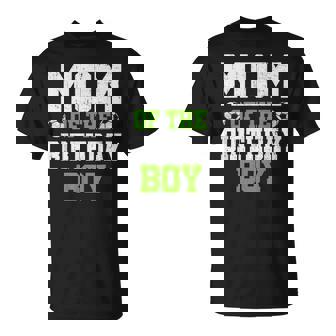 Mom Of The Birthday Boy Soccer Player Vintage Retro Unisex T-Shirt | Seseable CA