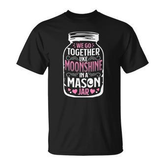 Moonshine In A Mason Jar Redneck Love Support Local T-shirt - Thegiftio UK