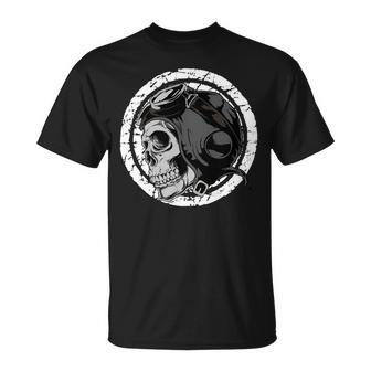 Motorcycle Skull With Helmet Dreaming 472 Shirt Unisex T-Shirt | Favorety