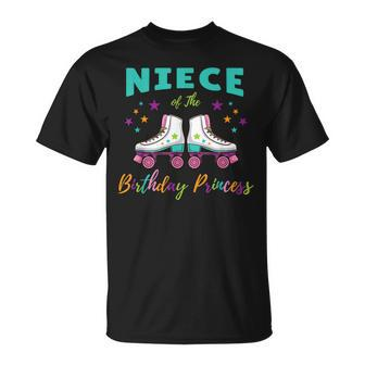 Niece Of The Birthday Princess Roller Skating Unisex T-Shirt - Seseable