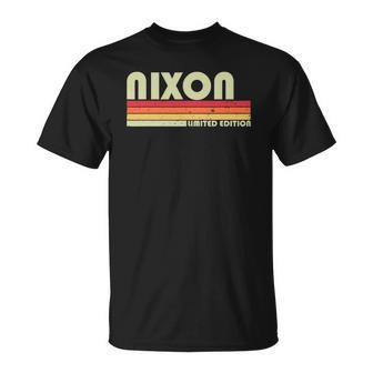 Nixon Gift Name Personalized Funny Retro Vintage Birthday Unisex T-Shirt | Mazezy