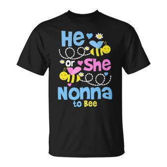 Nonna Grandpa He Or She Nonna To Bee T-Shirt - Seseable