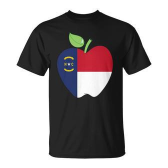 North Carolina Teacher Apple For Teacher National Day T-shirt - Thegiftio UK