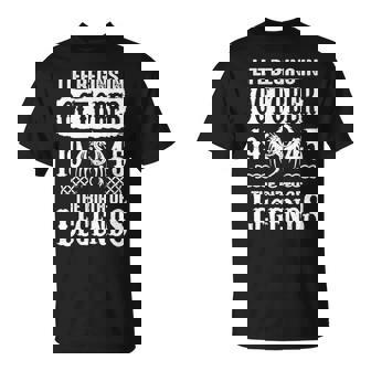 October 1945 Birthday Life Begins In October 1945 T-Shirt | Seseable UK