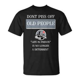 Old People Dont Mess With Old People Prison Badass T-shirt - Thegiftio UK