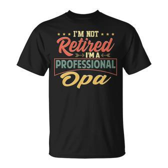 Opa Grandpa Im A Professional Opa T-Shirt - Seseable