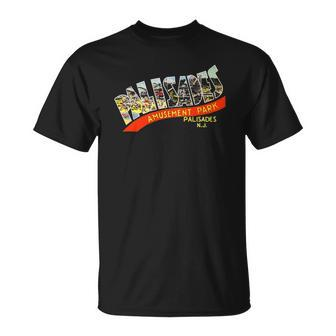 Palisades Amusement Park New Jersey Retro Vintage Unisex T-Shirt | Mazezy