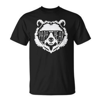 Papa Bear Face With Sunglasses Unisex T-Shirt | Mazezy