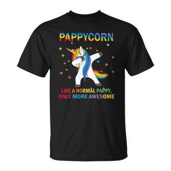 Pappycorn Dabbing Unicorn Pappy Funny Gift Unisex T-Shirt | Mazezy