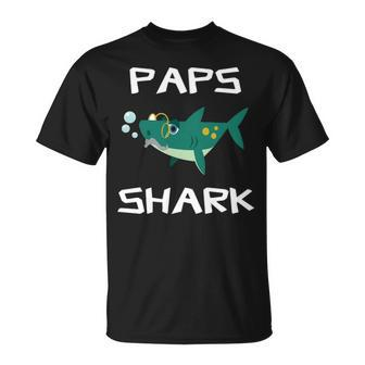 Paps Grandpa Paps Shark T-Shirt - Seseable