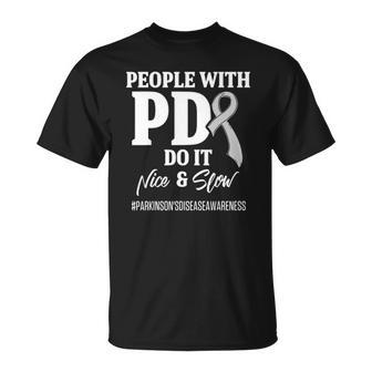 Parkinsons Disease Awareness Nice Slow Warrior Survivor T-shirt - Thegiftio UK