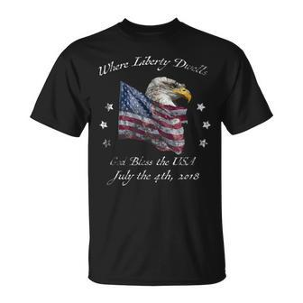 Patriotic Fourth Of July Flag And Bald Eagle T-shirt - Thegiftio UK