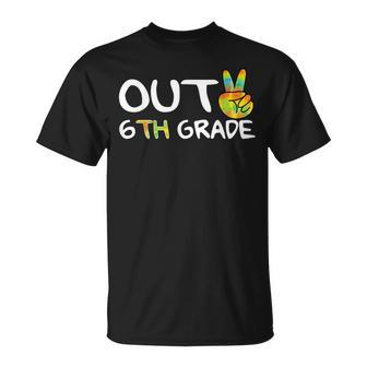Peace Out 6Th Grade Tie Dye Graduation Class Of 2021 Virtual T-shirt - Thegiftio UK