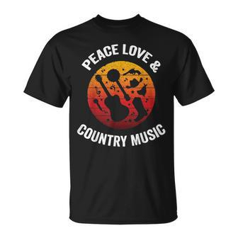 Peace Love & Country Music Vintage Western T-shirt - Thegiftio UK