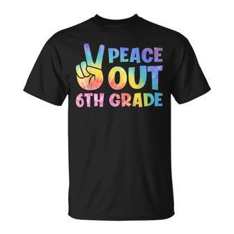 Peace Out 6Th Grade 2022 Graduate Happy Last Day Of School Unisex T-Shirt | Mazezy DE