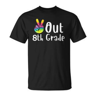 Peace Out 8Th Grade Tie Dye Graduation Class Of 2022 Virtual Unisex T-Shirt | Mazezy AU