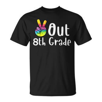 Peace Out 8Th Grade Tie Dye Graduation Class Of 2022 Virtual  V2 Unisex T-Shirt