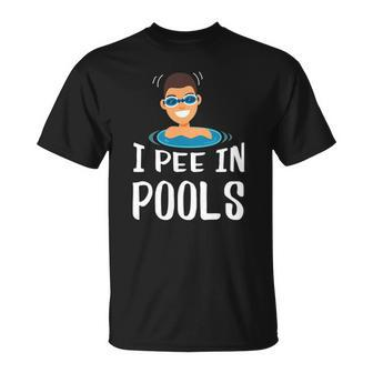 I Pee In Pools Swimming Prank Swimmers T-shirt - Thegiftio UK