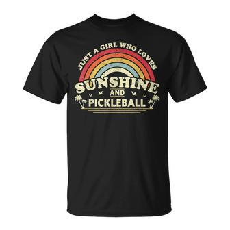 Pickleball A Girl Who Loves Sunshine And Pickleball T-shirt - Thegiftio UK