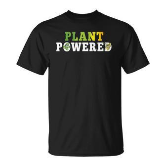 Plant Powered Vegan Plant Based Vegetarian Tee Unisex T-Shirt | Mazezy