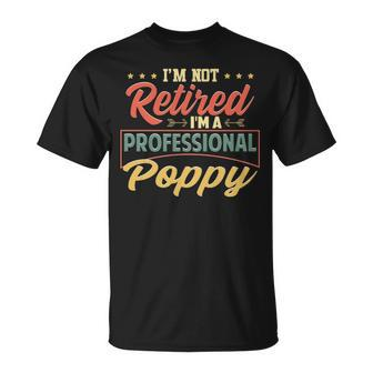 Poppy Grandpa Im A Professional Poppy T-Shirt - Seseable